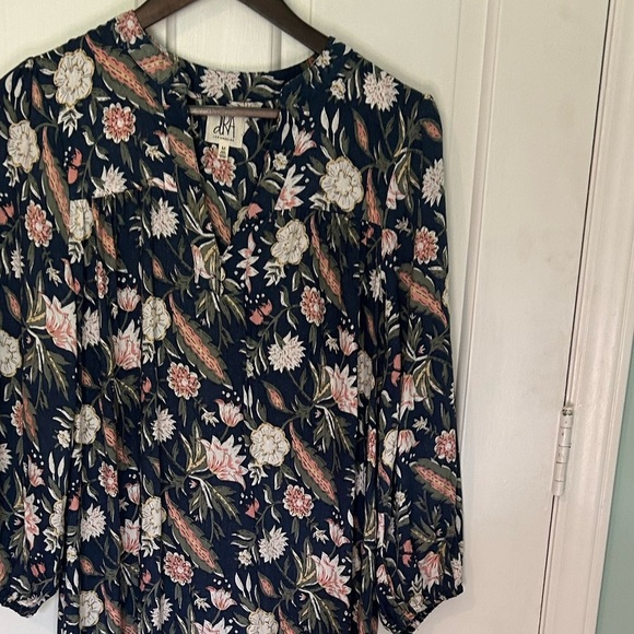 Anthropologie dRA Blue Floral Boho Messie Dress - Size Medium - Picture 3 of 10